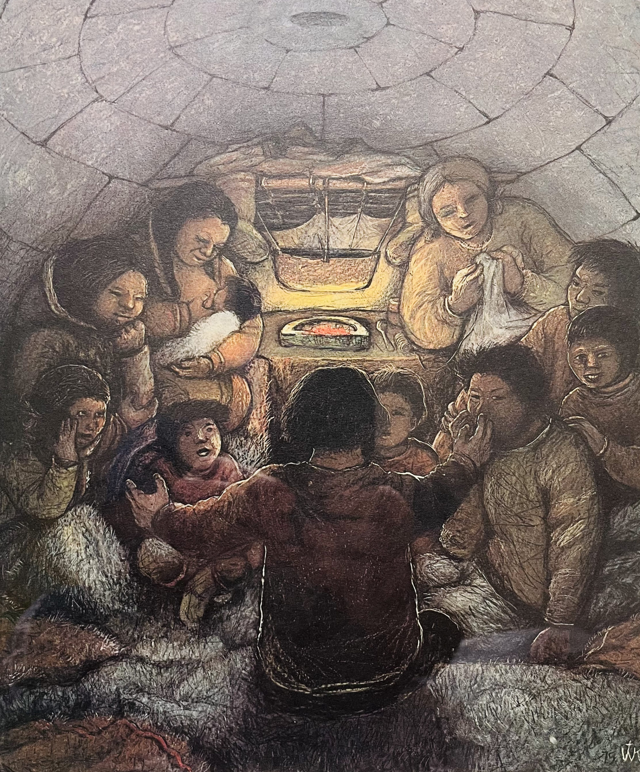 A Winter Pastime Lithograph